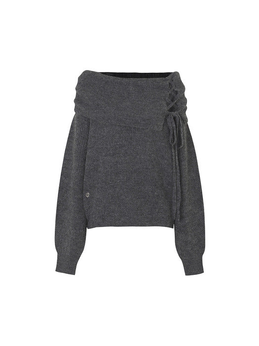 KAREN CORSET KNIT charcoal