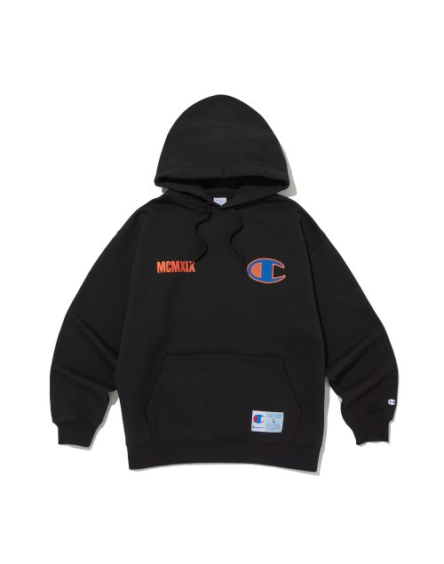 [ASIA] Super Fleece Graphic Hooded Sweatshirt (BLACK) CKTS3F512BK