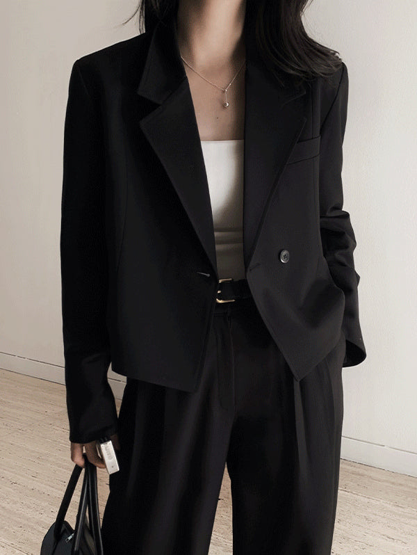Slow & [one button jacket] #SLOWMADE. Spring Daily Pocket Jacket - 4 colors