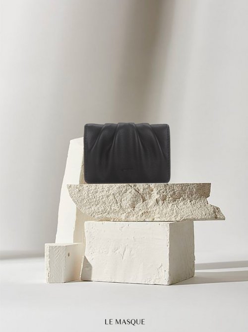Soft cow leather card wallet black