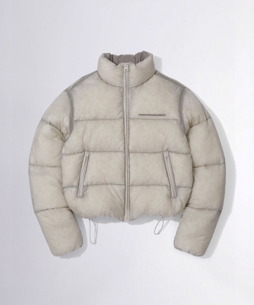 104 Sheer Cropped Puffer Down Raw