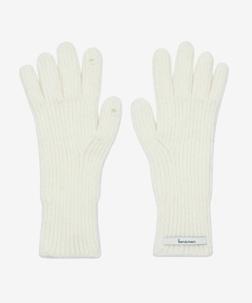 FINGER HOLE GLOVES - WHITE