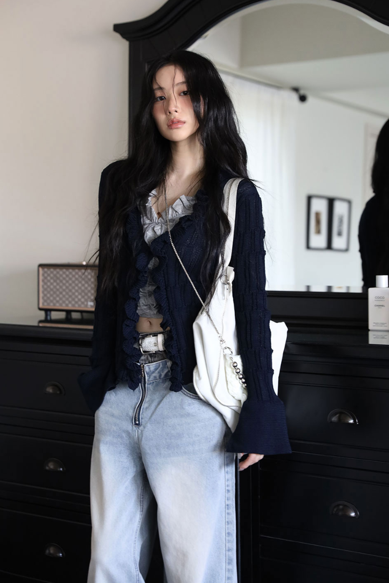 [Color in ID MD PICK] Randy Frill Cardigan [7 business days]