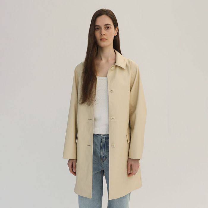 [5차] Vegan Leather Half Jacket - Vanila