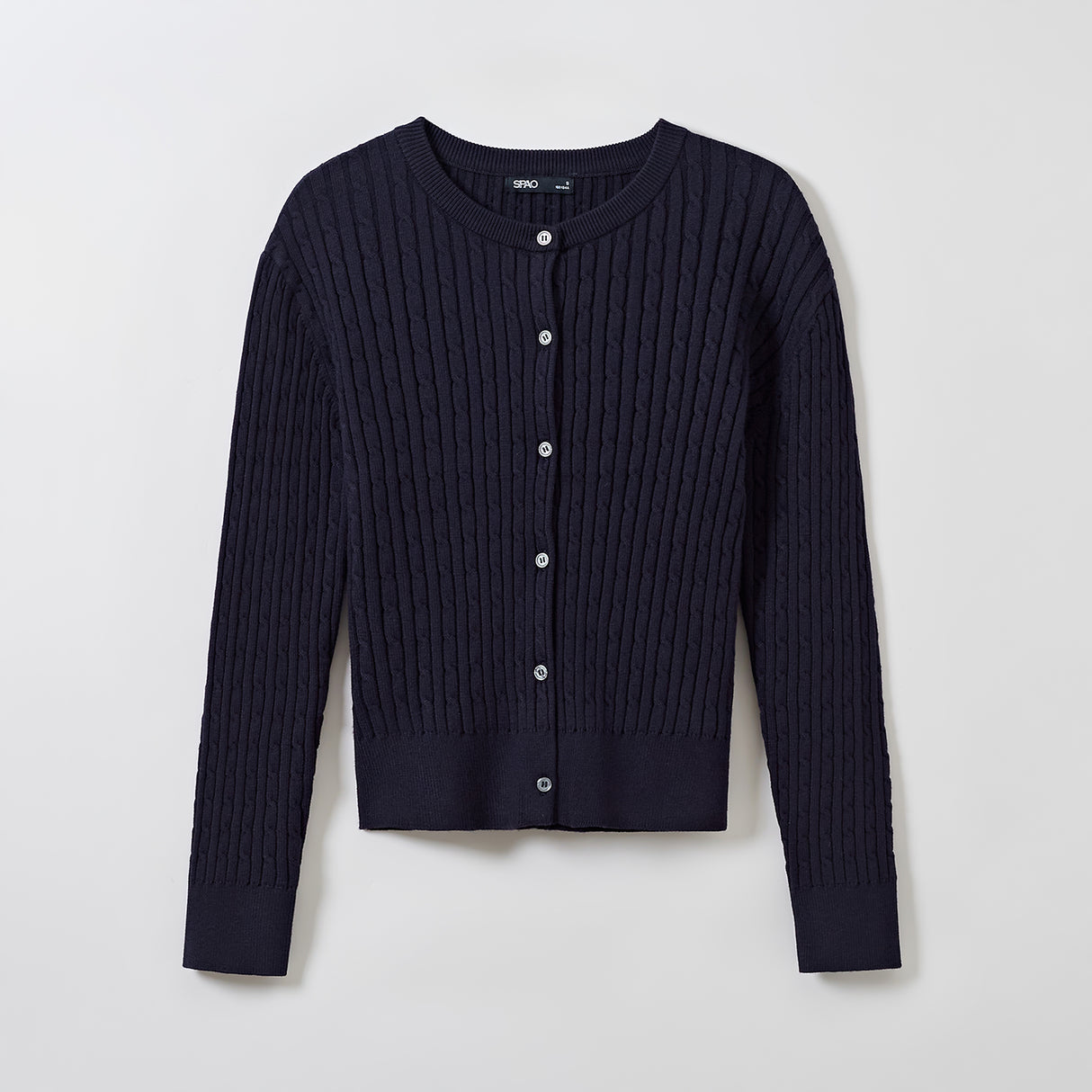 Spao [Soft Yan] Cable Round Neck Cardigan (SPCKE49W11RE)_SPCKF12W11