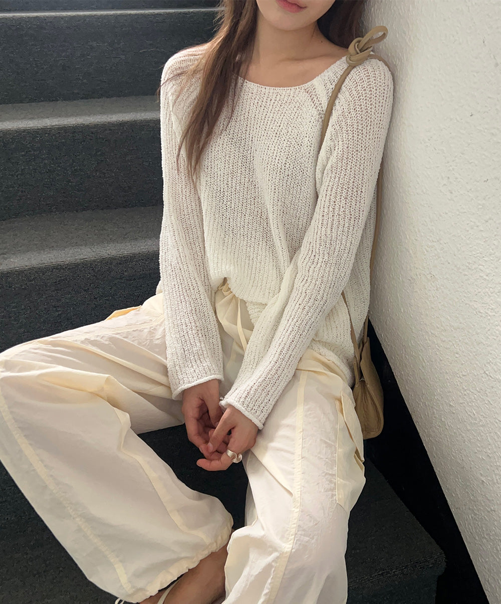 Nearwear [Spring Knitwear 🌸 20% Limited Discount] [Same-Day Shipment] Unusual Ronnie Boat Neck Knitwear - Bokdash