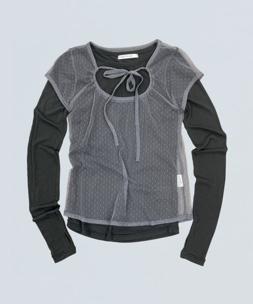 3-WAY Dot Layered Long Sleeve (Gray)_F24ZB071