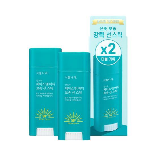 [NEW] Plant Kingdom Oxygen Water Face and Body Fresh Sun Stick_Double Plan (2206)