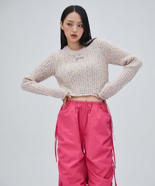 MULTI CROP STRING KNIT BEIGE BP4KL003