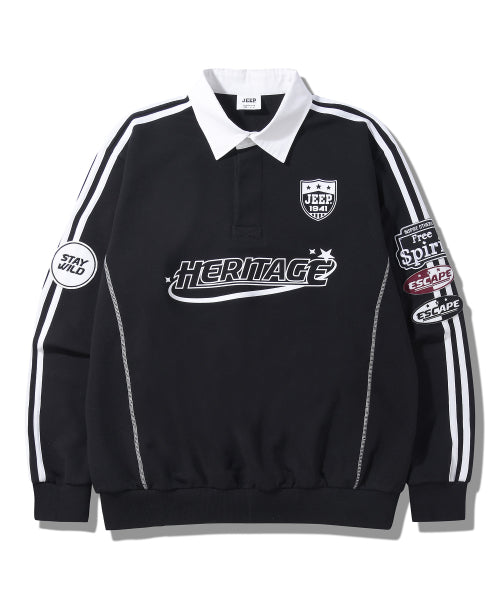 RUSH Track Collar Sweatshirt (JQ5TSU821BK)