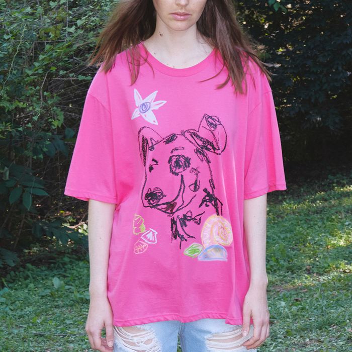 PET DRAWING TEE (PINK)