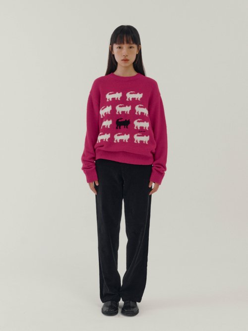 Noir Cat Knit (Pink)
