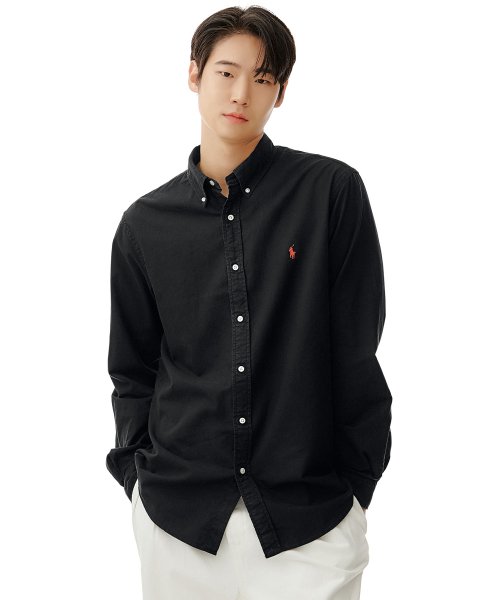 Custom Fit Oxford Shirt - Black