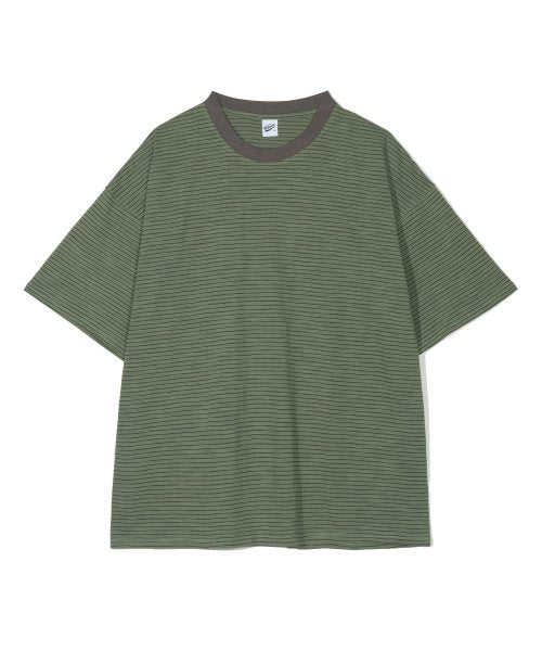 Pencil Stripe Tee Vintage Green