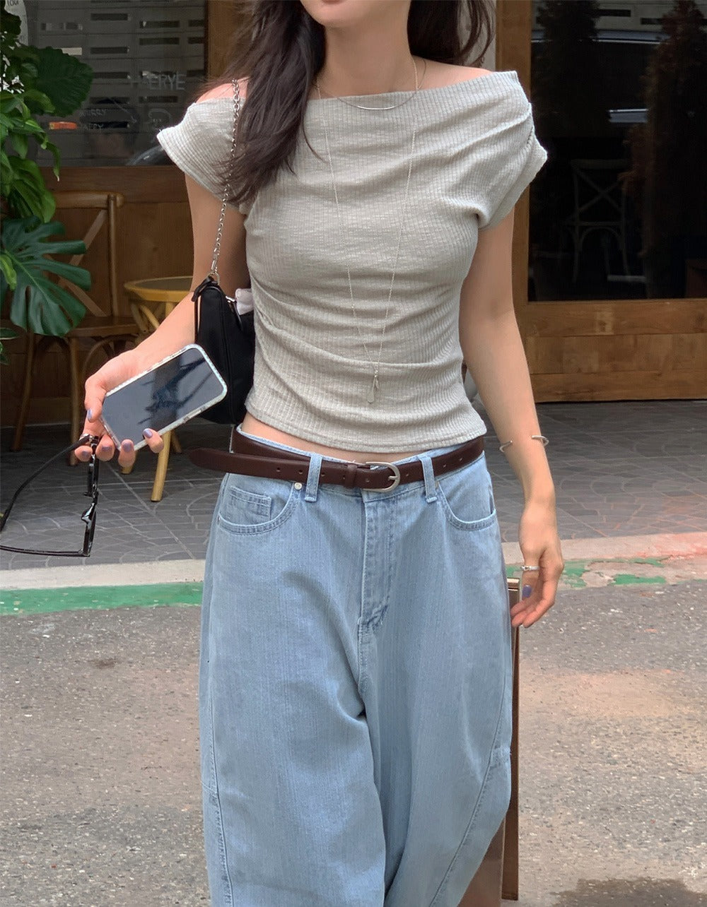 Of9 [I, Beige Day] Wave Off Tee