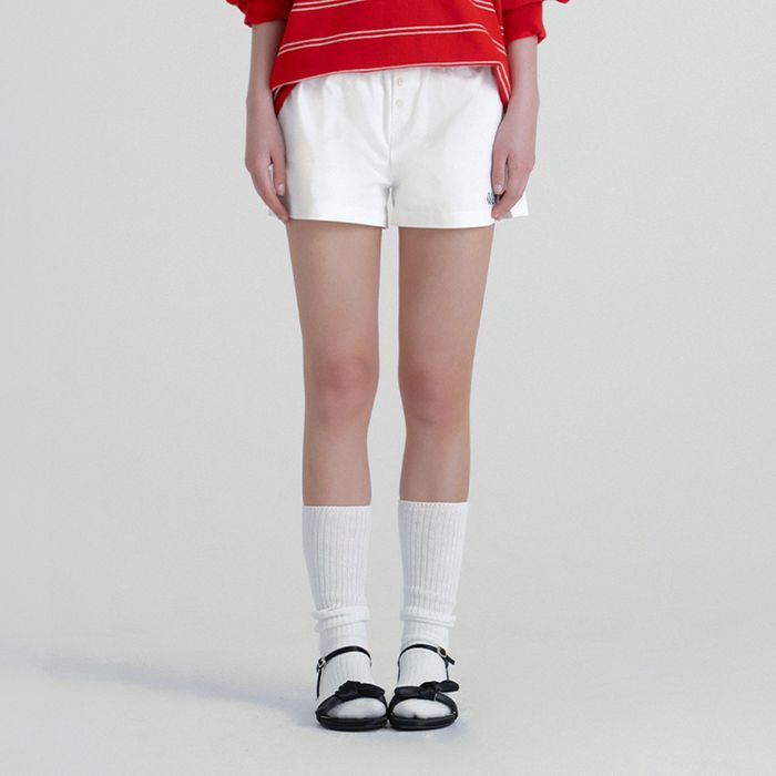 Tin cotton shorts_white