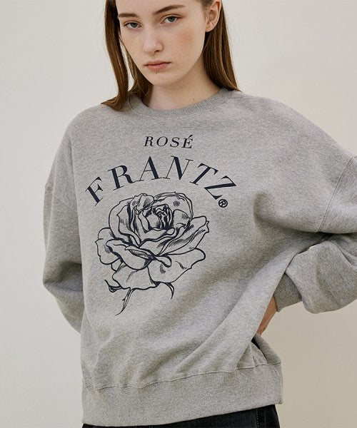 Drawing Flower Sweatshirt [Melange]