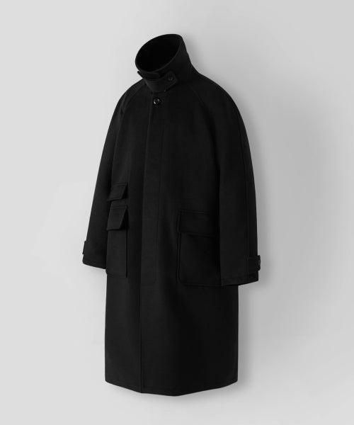 Woolrich Balmacaan Overcoat_Black