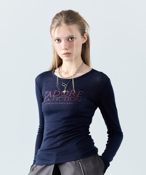L8 JADORE SLIM T-SHIRT (NAVY)