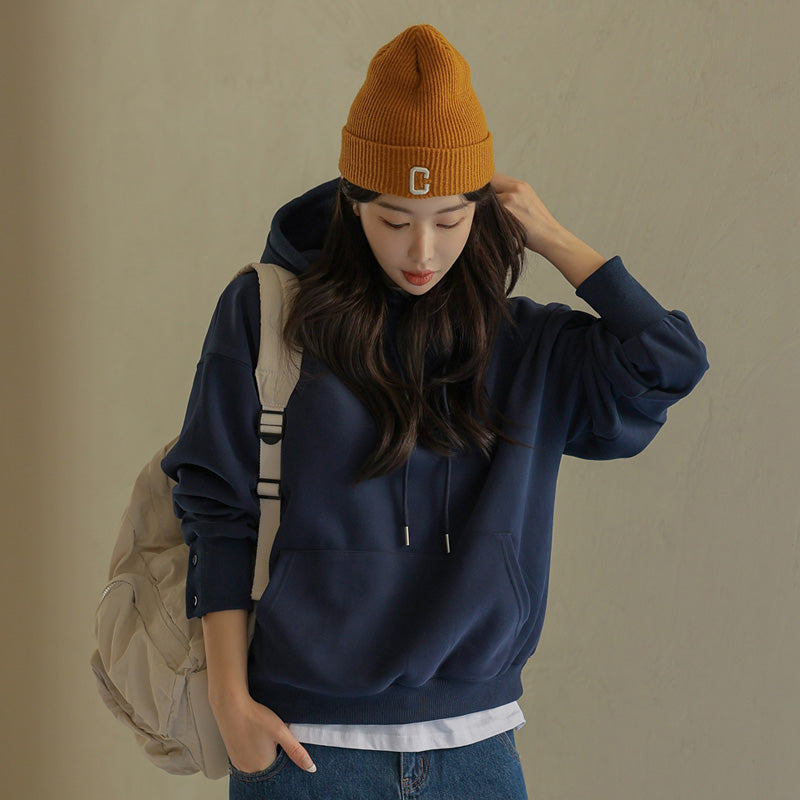 Chic Fox Fur Sleeve Slit Hood T-Shirt