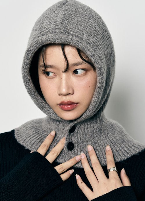 Relaxed Knit Balaclava [Cloud Grey]