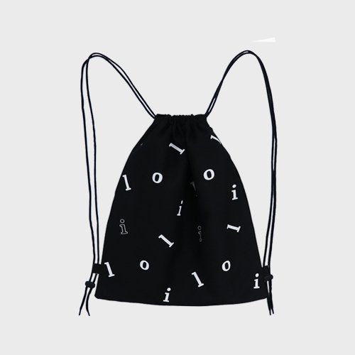 Logo Play String Backpack - Black