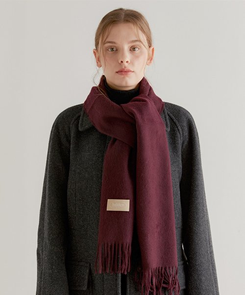 wool color muffler (M007_burgundy)