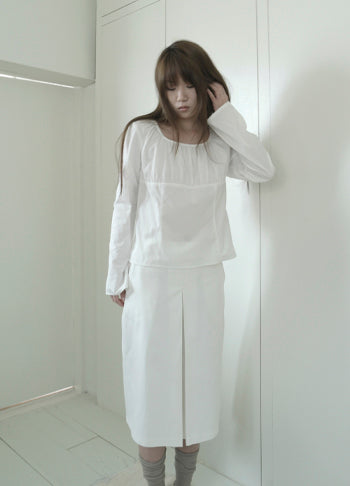 AFTERMONDAY graceful shirring blouse (2c)
