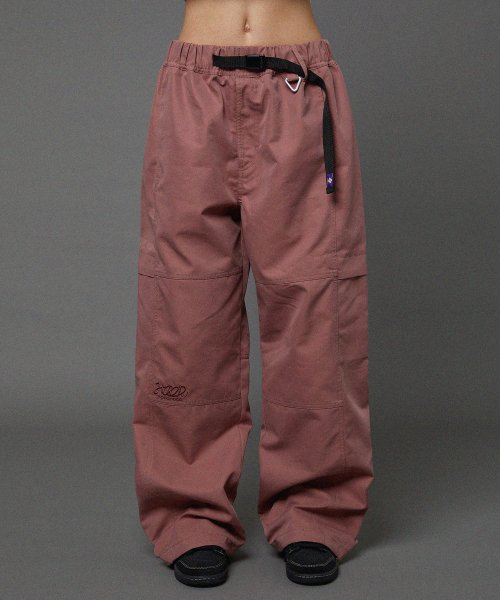 Dust Pink Cotton Cargo Banding Pants