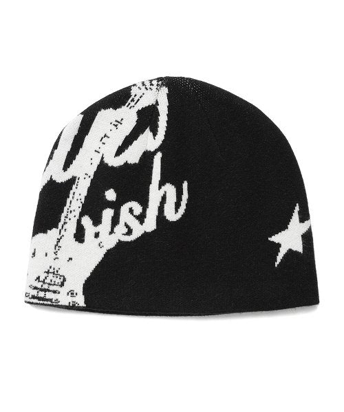 JACQUARD GUITAR BEANIE BLACK (CV2DSUAB23A)