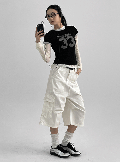 Black Up [✨New Spring] Delchio Bermuda Cargo Pants