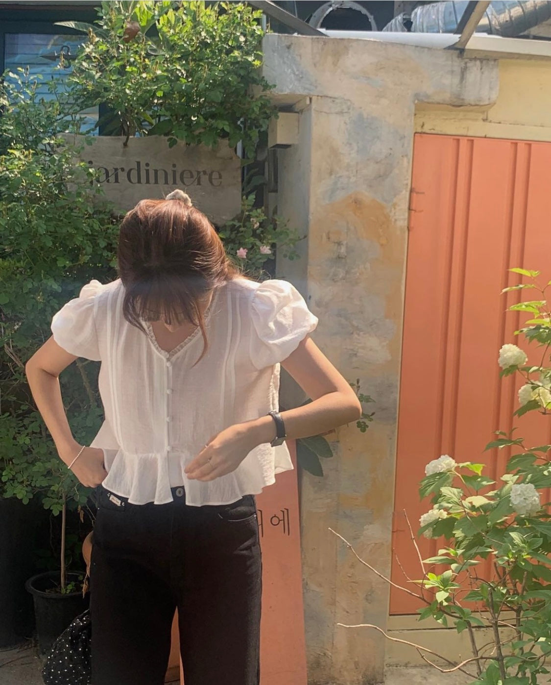 London Plat [Same-Day] Ritter Schuffel Blouse Short-Sleeved Blouse Puff Blouse