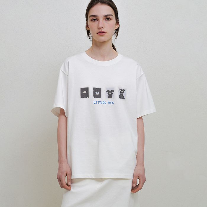 Angel half sleeve tee (white)