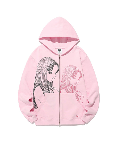 パーカー・フーディ [NICEGHOSTCLUB]JUNJI ITO JUNJI MANIAC TOMIE GLITTER HOODIE junji ito maniac tomie glitter hoodie[black] - niceghostclub