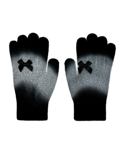 Pushcat Wool Gloves [Ribbon Black]