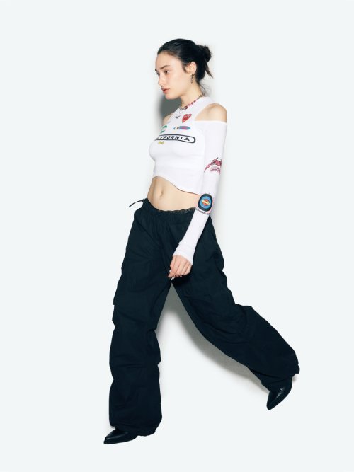 ASIF CALIE パラシュート カーゴパンツ ブラック - サイズとレビュー | MUSINSA