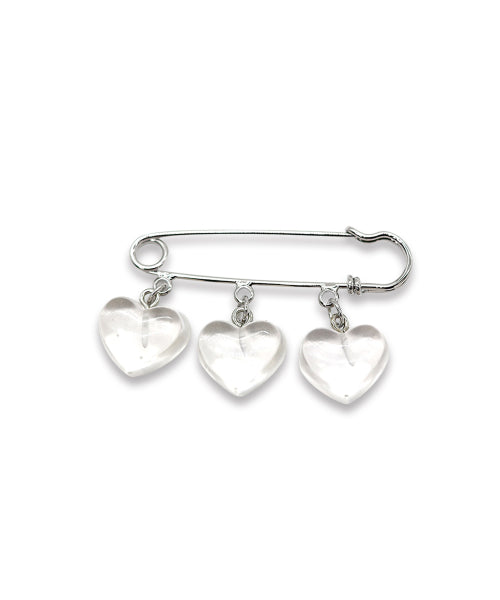 Lua Heart Safety Pin Shoe Accessory 1EA (Detachable)