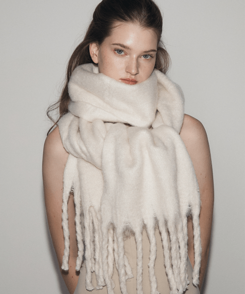 マフラー 白　マフラー 大きな白いクリスマスマフラー – Wishbucket