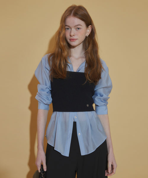 Rose Knit Bustier (Black)