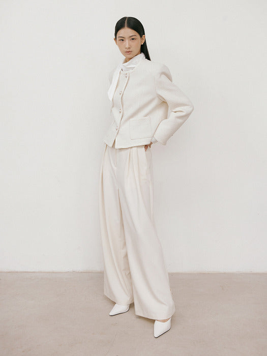 New Classic Tweed Jacket (ivory)