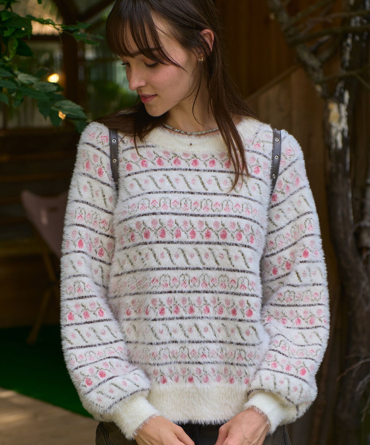 Garden Flower Sweater-Ivory