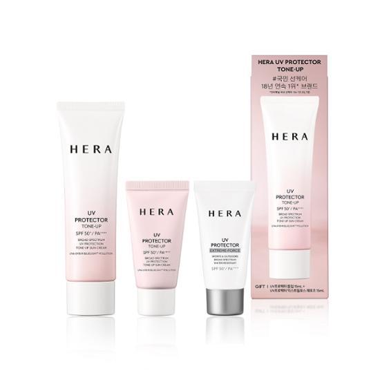 [ジュン・オルヨンピック/限定版] ヘラ UVプロテクター トーンアップ 50ml セット (+トーンアップ 15ml + レジャー 15ml)