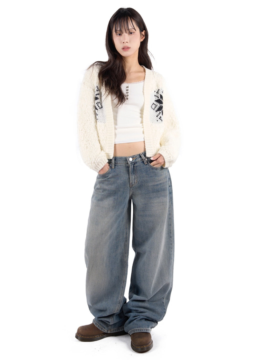 릿킴 LOW WIDE JEANS