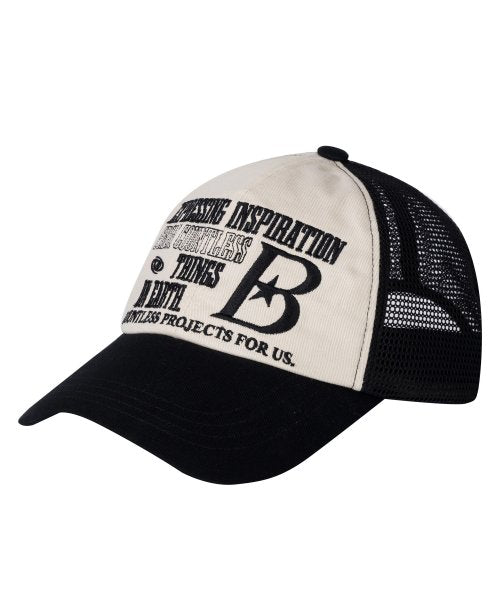 B LOGO Mesh Ball Cap [Black]