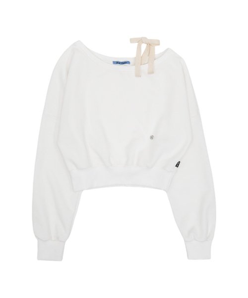 Off Shoulder Sweatshirt [Ivory]