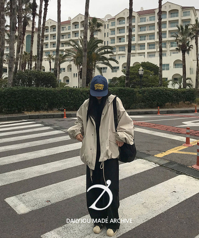 Daily JU [Sold 1,500 sheets/MADE] Biles String Short Bomber Jacket (universal)