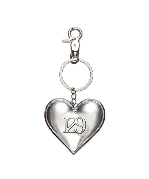 129 Heart Keyring Silver