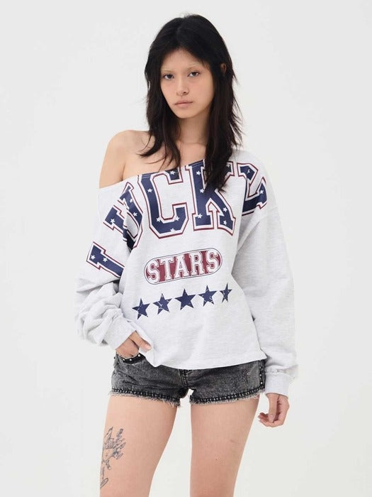 Lucky Stars Sweatshirt Melange Grey