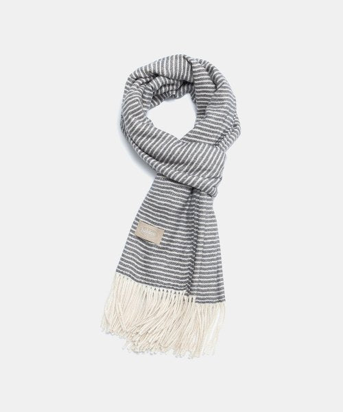 stripe blanket muffler (M009_grey)