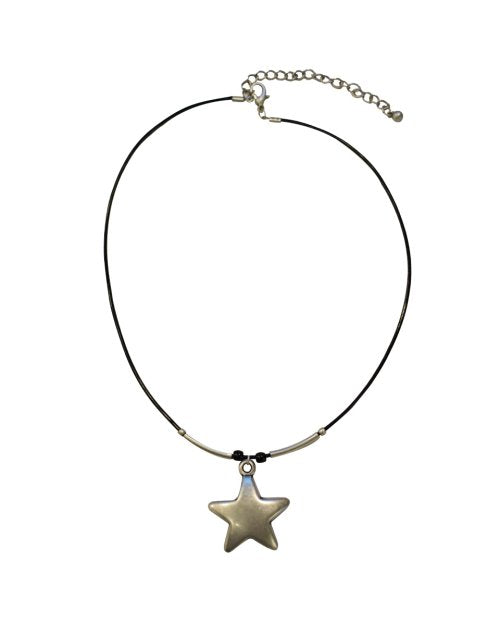 Bold Star Necklace [Black Silver]